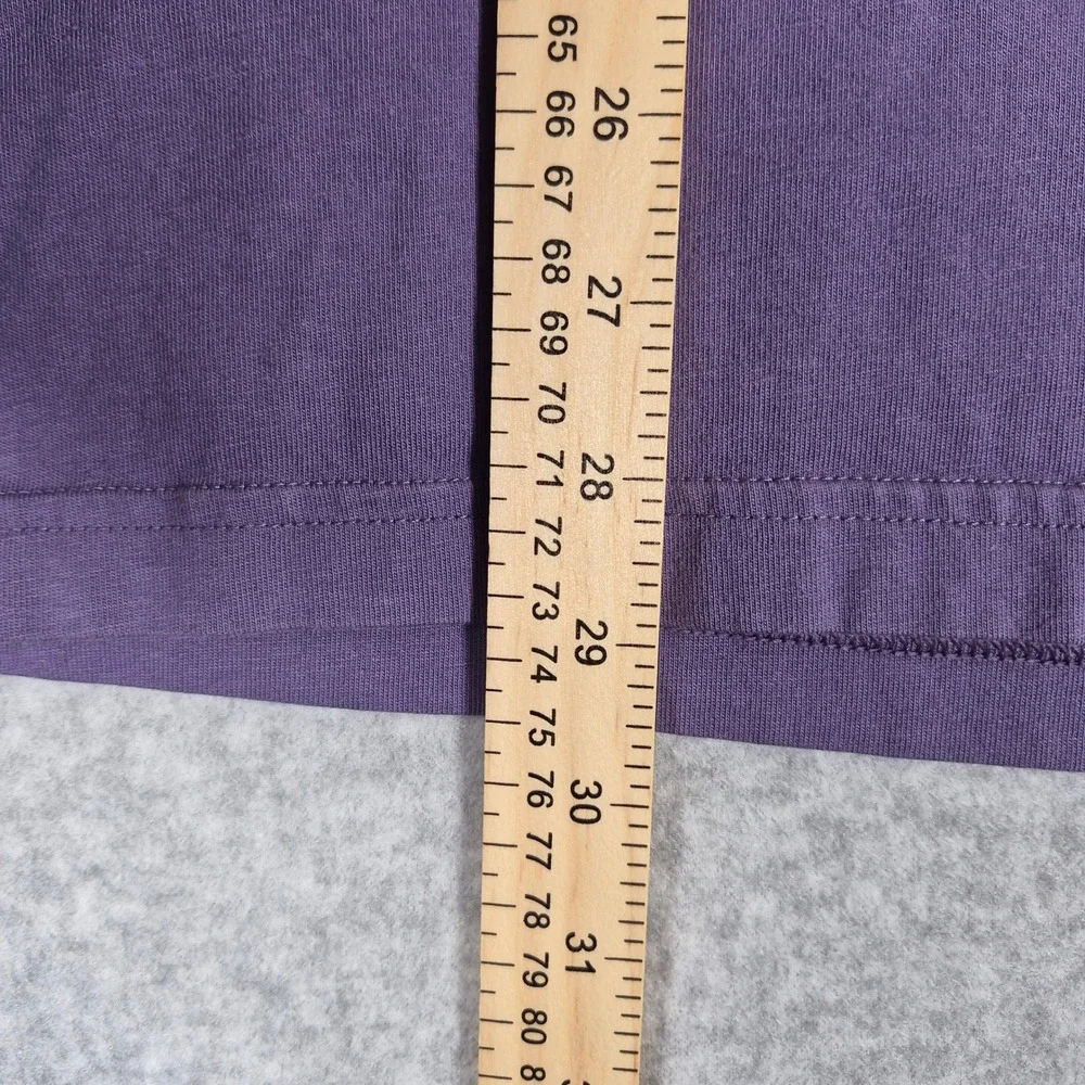 Adidas T-Shirt Mens Medium Purple Colorblock Raglan Trefoil Script Logo Tee
